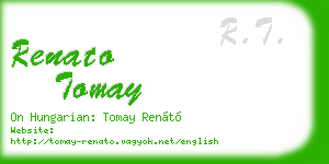 renato tomay business card